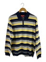 【中古】Supreme◆ニット・セーター(薄手)/M/コットン/マルチカラー/ボーダー【メンズウェア】