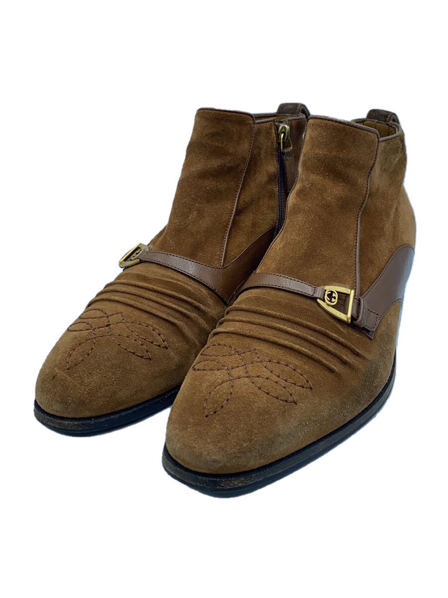 2nd STREET 楽天市場店の【中古】GUCCI◆スエードウエスタン/サイドジップ/サイドゴアブーツ/UK7/CML/574856【シューズ】｜アングル2