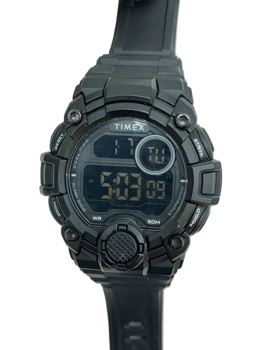 【中古】TIMEX◆腕時計/デジタル/ラバー/BLK/BLK/TW5M27400【服飾雑貨他】