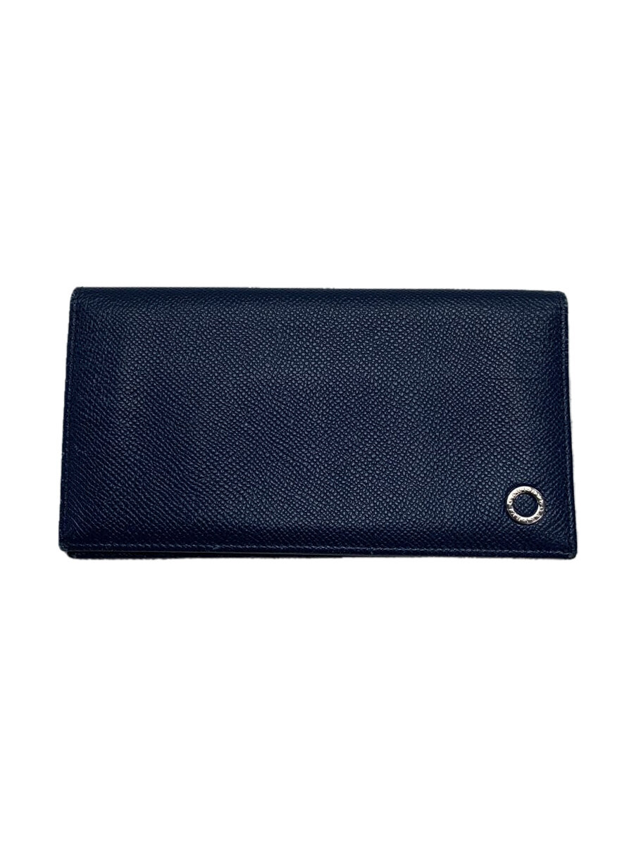【中古】BVLGARI◆長財布/PVC/BLU/無地/メンズ【服飾雑貨他】