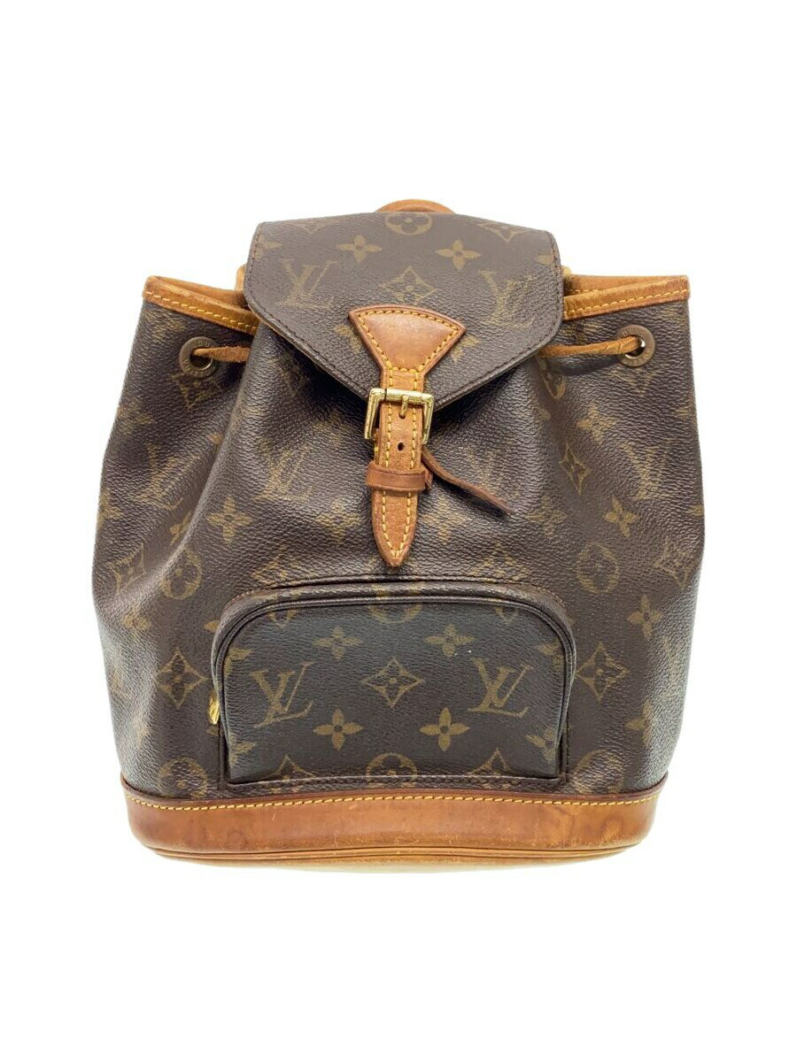 【中古】LOUIS VUITTON◆1)ミニ・モンスリ_モノグラム・キャンバス_BRW/PVC/BRW【バッグ】