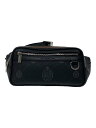 【中古】BERLUTI◆ウエストバッグ/レザー/BLK/総柄【バッグ】