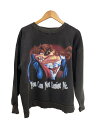 【中古】LOONEY TUNES◆90s/タズマニアン・デビル/スウェット/--/コットン/BLK/プリント【メンズウェア】