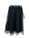 【中古】noir kei ninomiya◆スカート/S/ナイロン/BLK/3B-S002【レディースウェア】