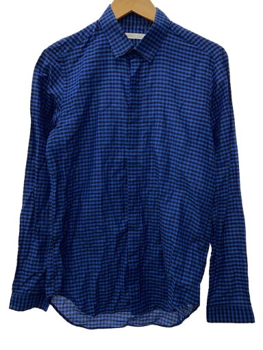 【中古】JOHN LAWRENCE SULLIVAN◆長袖シャツ/36/コットン/BLU/チェック【レディースウェア】 【中古】JOHN LAWRENCE SULLIVAN◆長袖シャツ/36/コットン/BLU/チェック【レディースウェア】