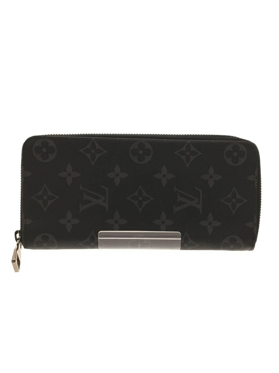 【中古】LOUIS VUITTON◆ジッピー・ウォレット・ヴェルティカル_モノグラム・エクリプス_BLK/PVC/BLK/モノグラム/メンズ【服飾雑貨他】