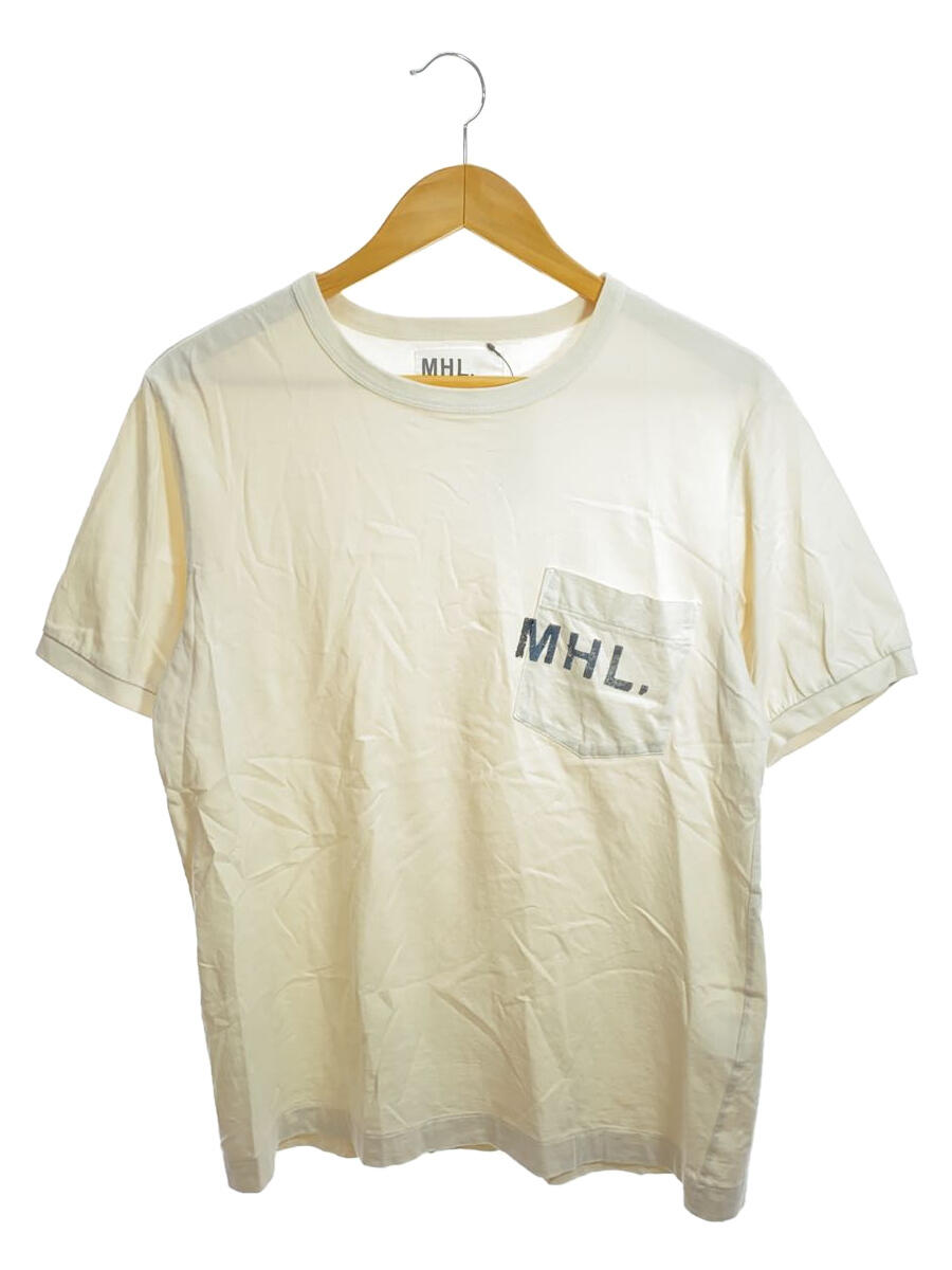 MHL.◆Tシャツ/M/コットン/CRM/無地/596-9166550