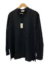 【中古】COLUMN◆オーバーサイズバンドカラーシャツ/長袖シャツ/M/ナイロン/BLK//【メンズウェア】(4)