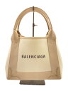 【中古】BALENCIAGA◆ハンドバッグ/コットン/WHT/390346・2762・S・002123//【バッグ】