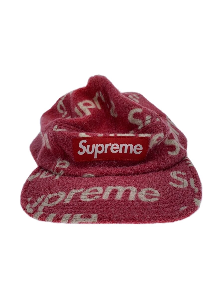 Supreme◆HARRIS TWEED Camp Cap/キャップ/--/ウール/RED/メンズ