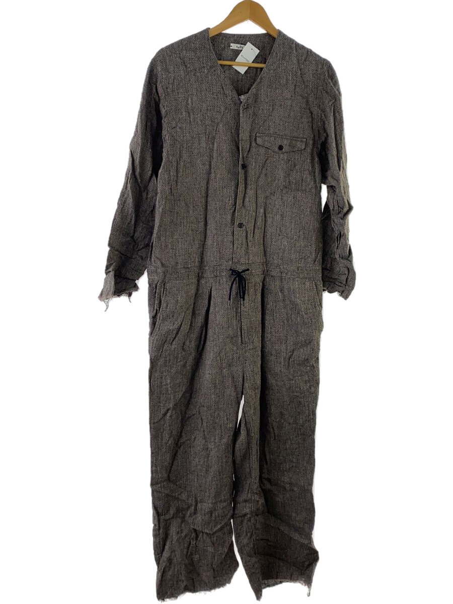 【中古】saby◆ジャンプスーツ/1/リネン/GRY/S-31406【メンズウェア】