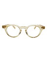 【中古】JULIUS TART OPTICAL ENTERPRISE◆メガネ/ウェリントン/プラスチック/イエロー/クリア/メンズ/HAROLD/45//【服飾雑貨他】