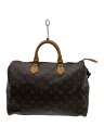 【中古】LOUIS VUITTON◆1)スピーディ35_モノグラム・キャンバス_BRW/PVC/BRW/総柄【バッグ】