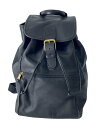 【中古】COACH◆リュック_オールドコーチ/レザー/BLK/無地/バッグ【バッグ】