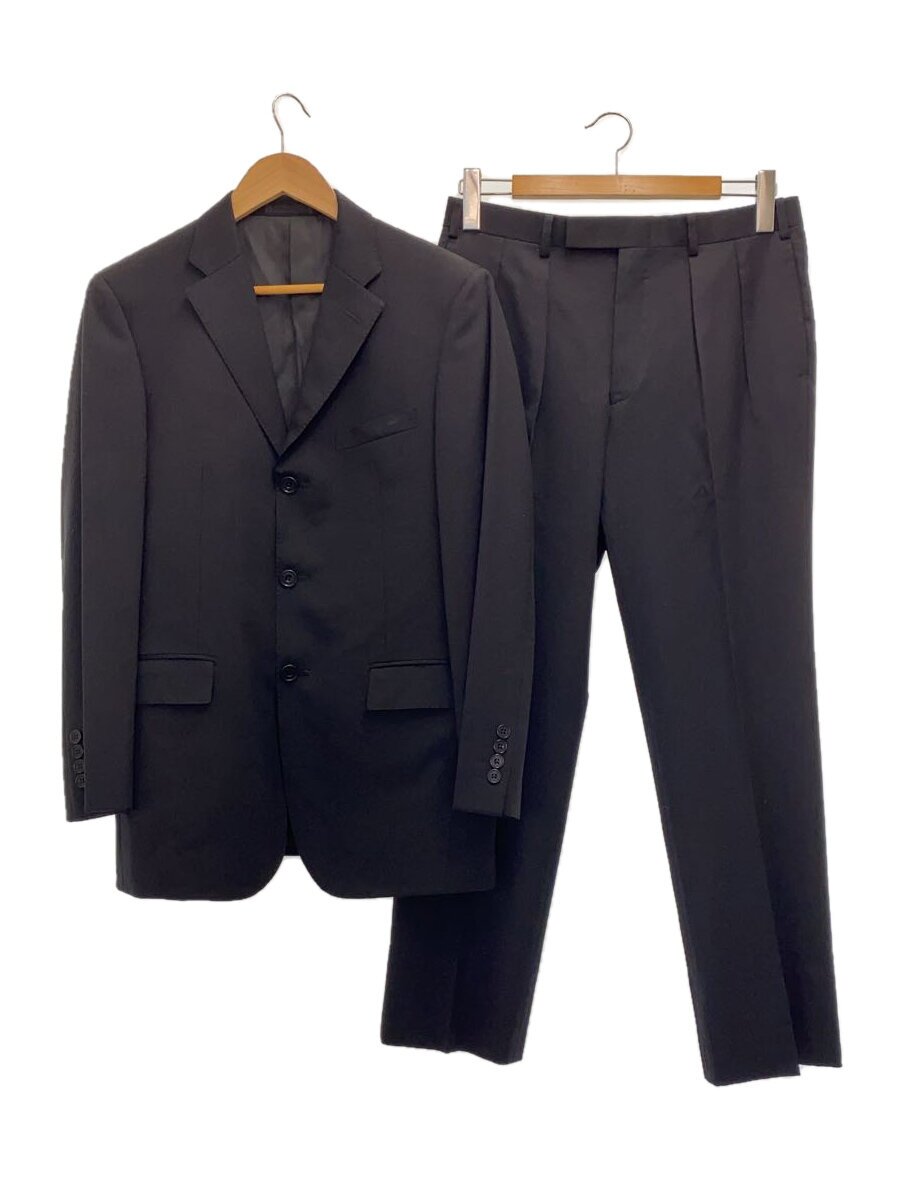 【中古】BURBERRY BLACK LABEL◆3ピース/3B/セットアップ/38/ウール/BLK/BMD31-713-09//【メンズウェア】