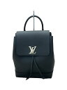 【中古】LOUIS VUITTON◆ロックミー・バックパック_BLK/牛革/BLK【バッグ】