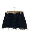 【中古】BALENCIAGA◆ショートスカート/34/デニム/BLK/jp57 2021 02702【レディースウェア】