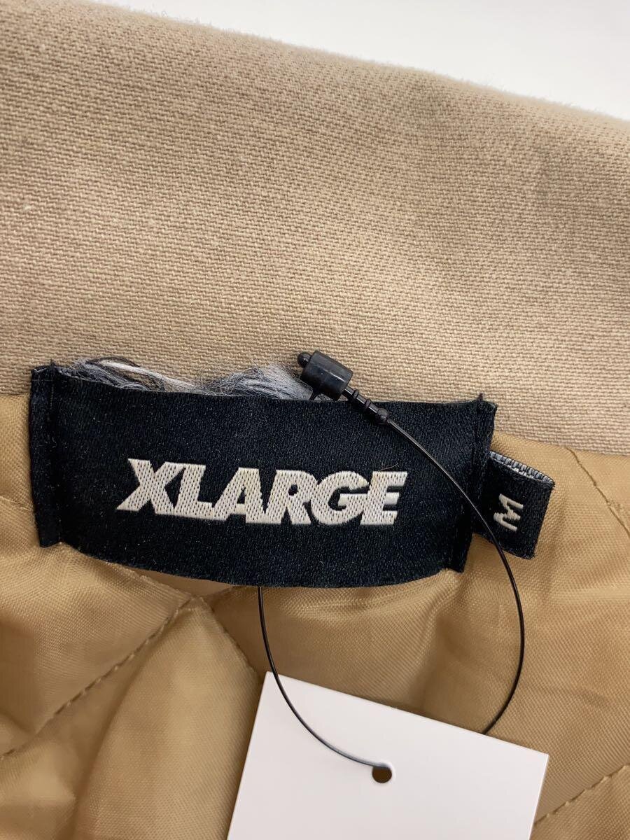 【中古】X-LARGE◆STRIPE SKULL RENDER TACTICAL JACKET/M/コットン/BEG/無地【メンズウェア】