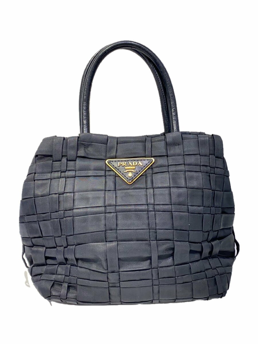 【中古】PRADA◆2way/ハンドバッグ/--/BLK【バッグ】