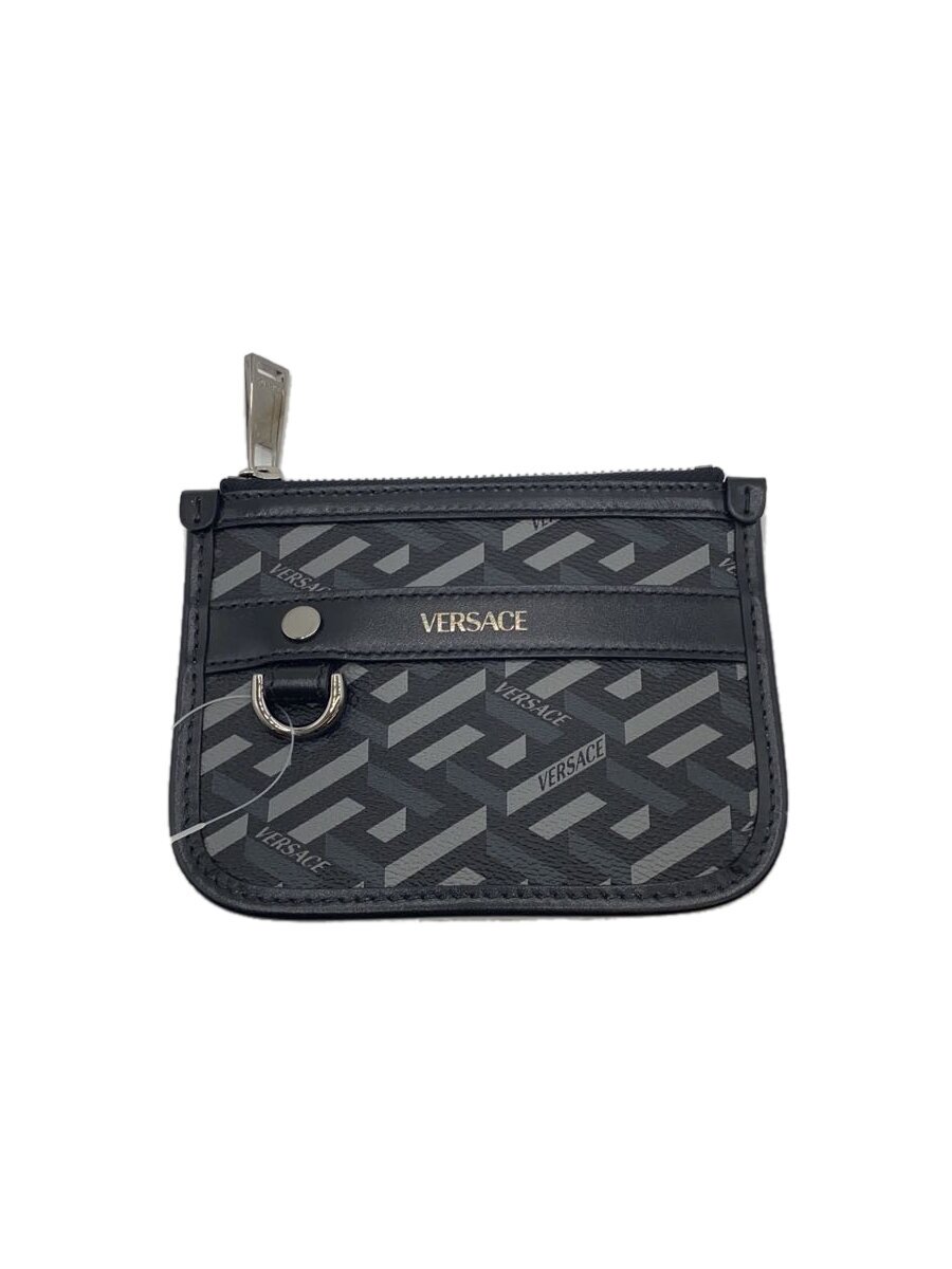 【中古】VERSACE◆ポーチ/PVC/BLK/総柄【バッグ】