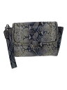 【中古】COACH◆クラッチバッグ/セカンドバッグ/ミニバッグ/レザー/グレー/アニマル/蛇柄/パイソン//【バッグ】(4)