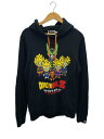 【中古】A BATHING APE◆パーカー/M/コットン/BLK/プリント/002PPG231915X/×ドラゴンボールZ【メンズウェア】