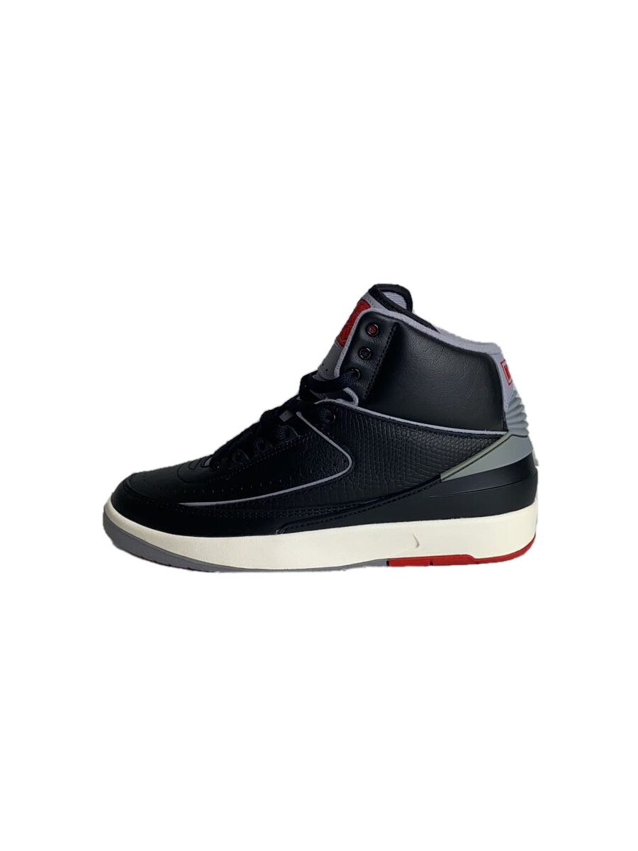 【中古】NIKE◆AIR JORDAN 2 RETRO_エア ジョーダン 2 レトロ/26cm/BLK【シューズ】