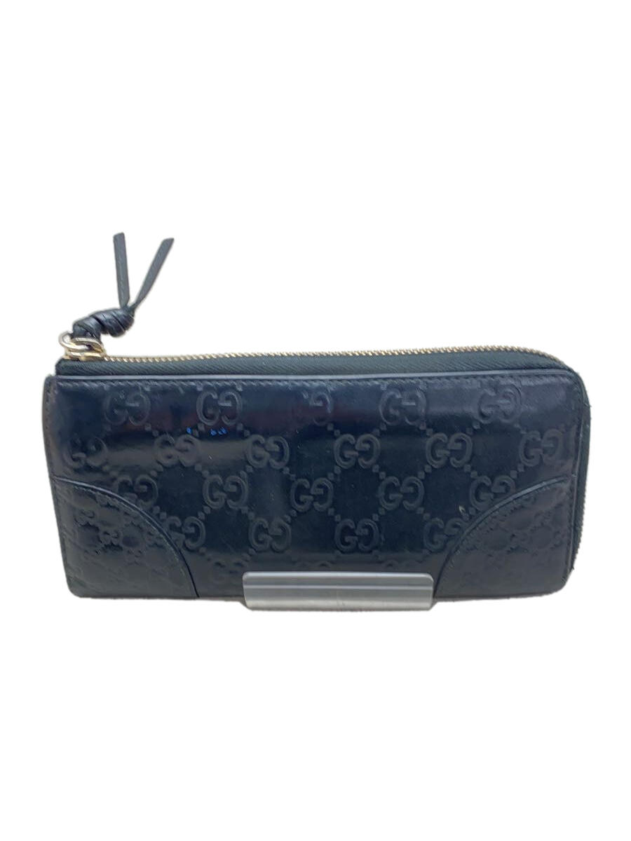 【中古】GUCCI◆長財布/レザー/BLK/メンズ/323403【服飾雑貨他】