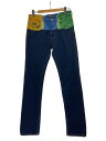 【中古】VERSACE JEANS COUTURE◆ペイント/ボトム/33/デニム/IDG/71GAB5S0【メンズウェア】
