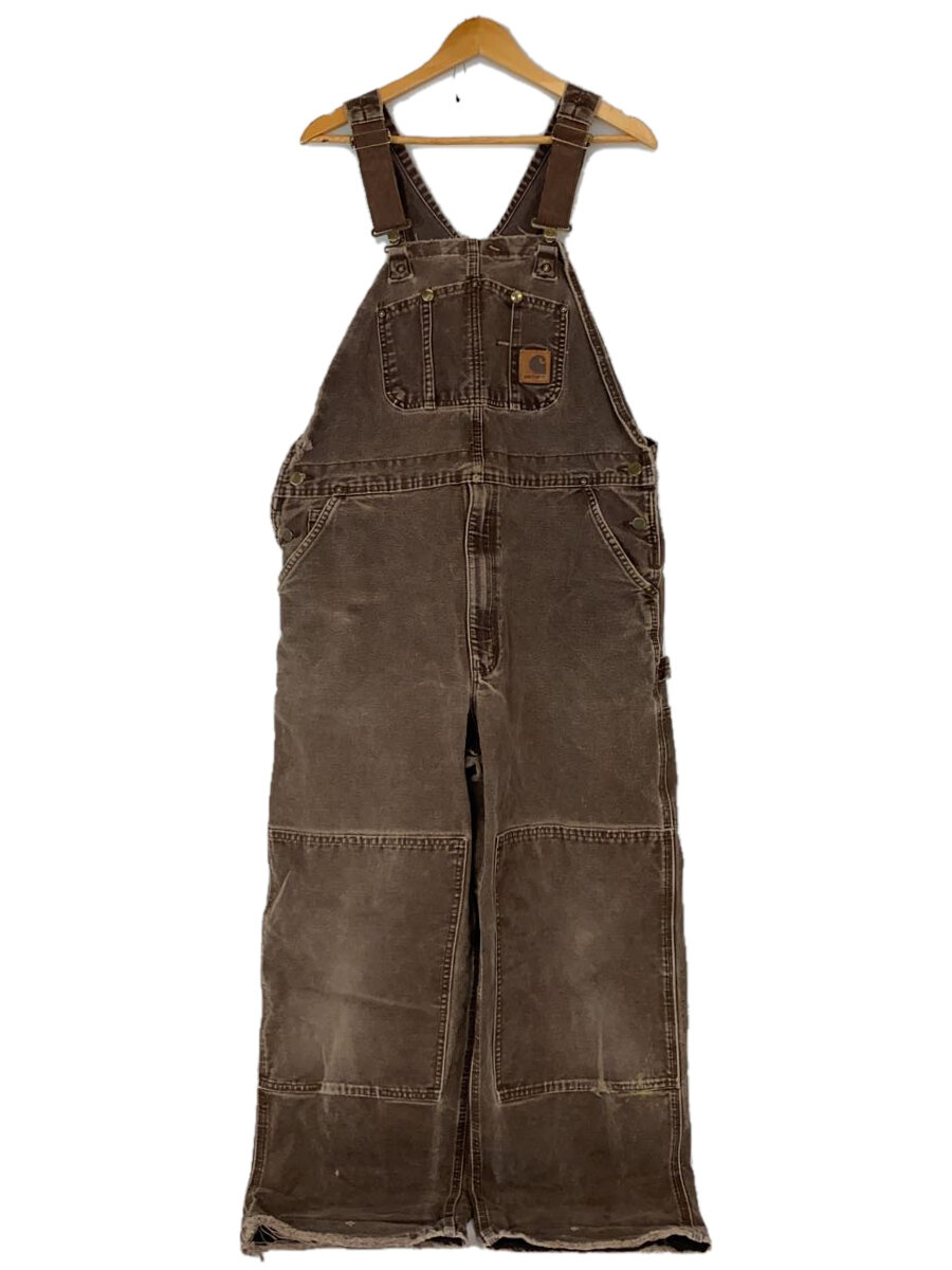 【中古】Carhartt◆オーバーオール/40/コットン/ブラウン//【メンズウェア】