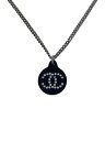 【中古】CHANEL◆ココマーク/ネックレス/ブラック・シルバー/レディース/チェーン変色【服飾雑貨他】