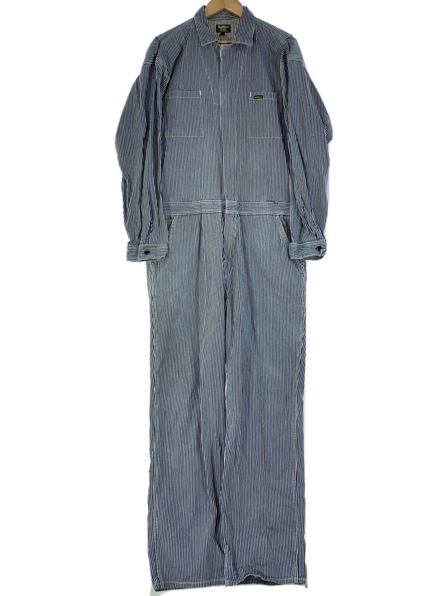 【中古】OshKosh◆オールインワン/L/コットン/NVY/ストライプ【メンズウェア】