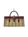 【中古】BURBERRY◆ハンドバッグ/--/BEG/チェック【バッグ】