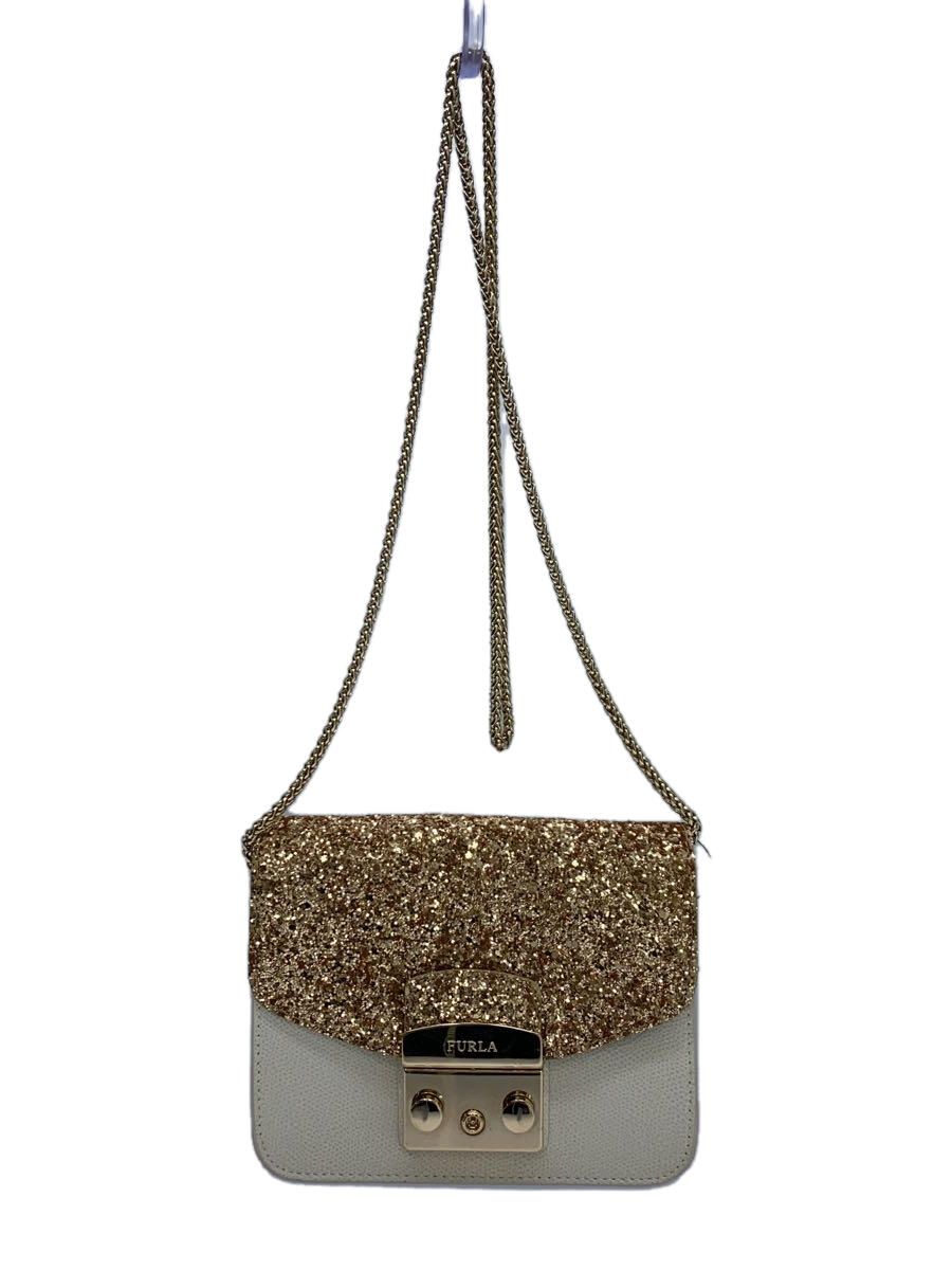 【中古】FURLA◆ショルダーバッグ/--/WHT【バッグ】