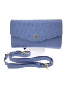 【中古】Aquascutum◆長財布/レザー/BLU/レディース//【服飾雑貨他】
