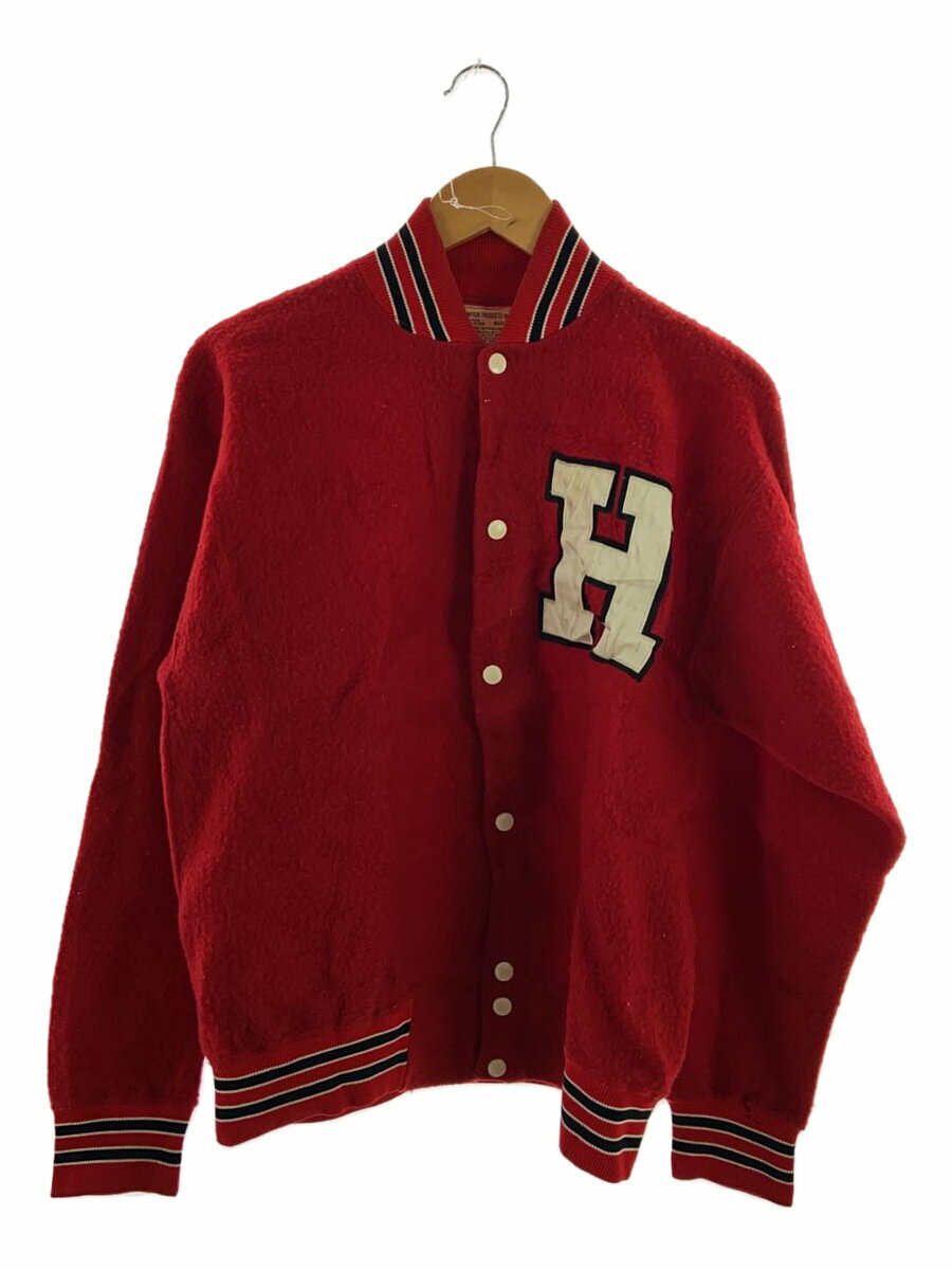 【中古】Champion◆PRODUCTS/60S/縮/毛羽/スタジャン/M/ナイロン/RED【メンズウェア】
