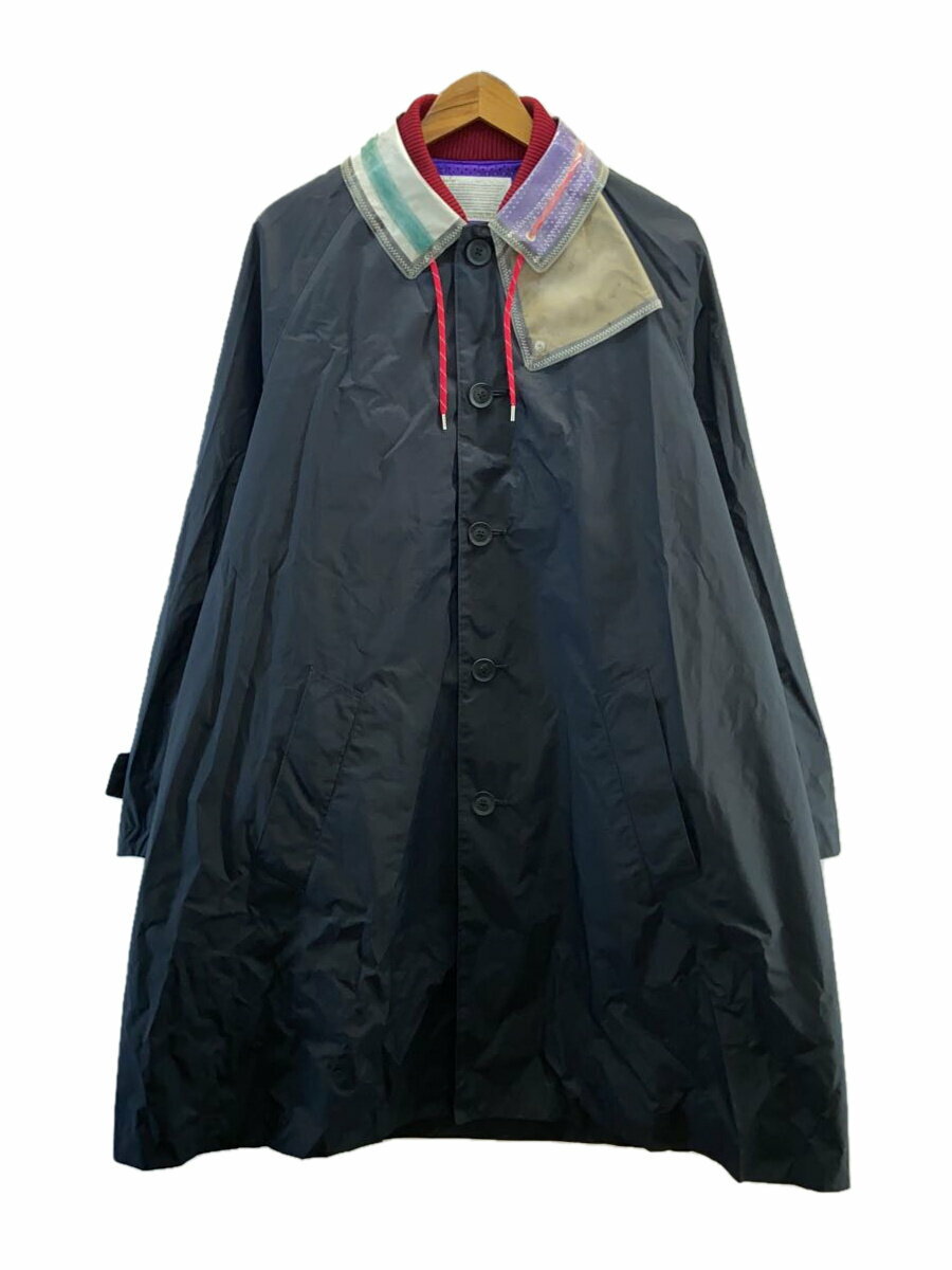 【中古】kolor◆コート/3/ナイロン/BLK/無地/22SCM-C02102【メンズウェア】