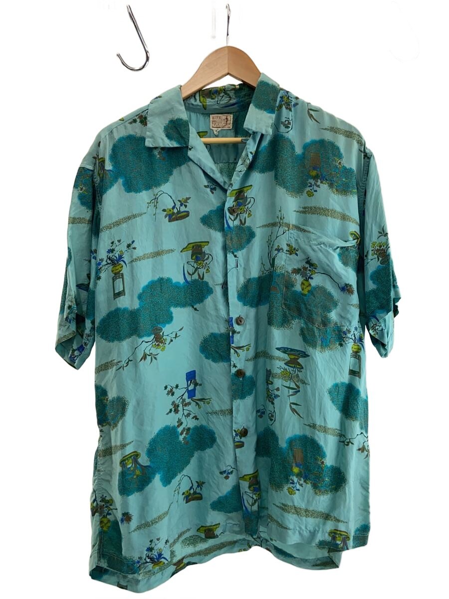 【中古】WAIKIKI SPORTS/アロハシャツ/グリーン/総柄【メンズウェア】