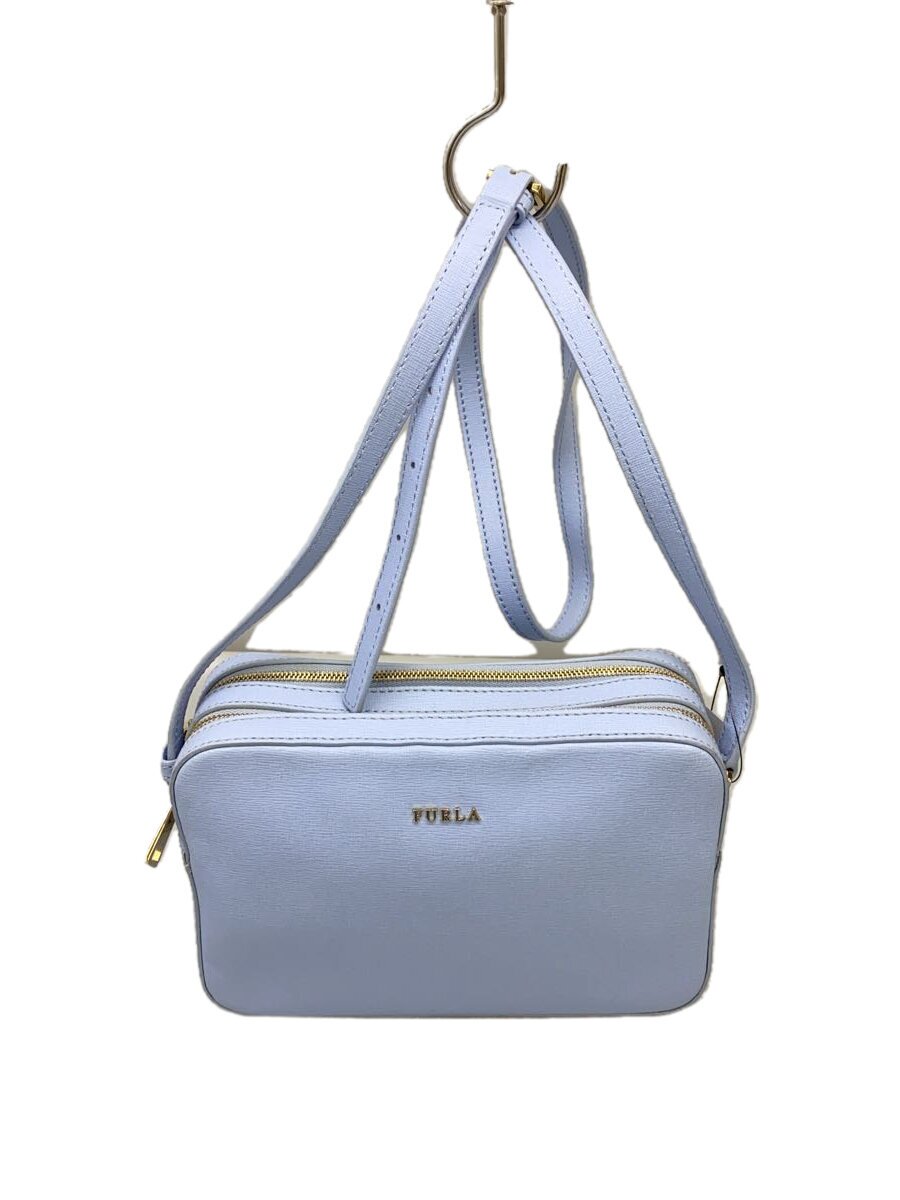 Furla - 【中古】FURLA◆ショルダーバッグ/リリー/レザー/ブルー/無地/22943【バッグ】
