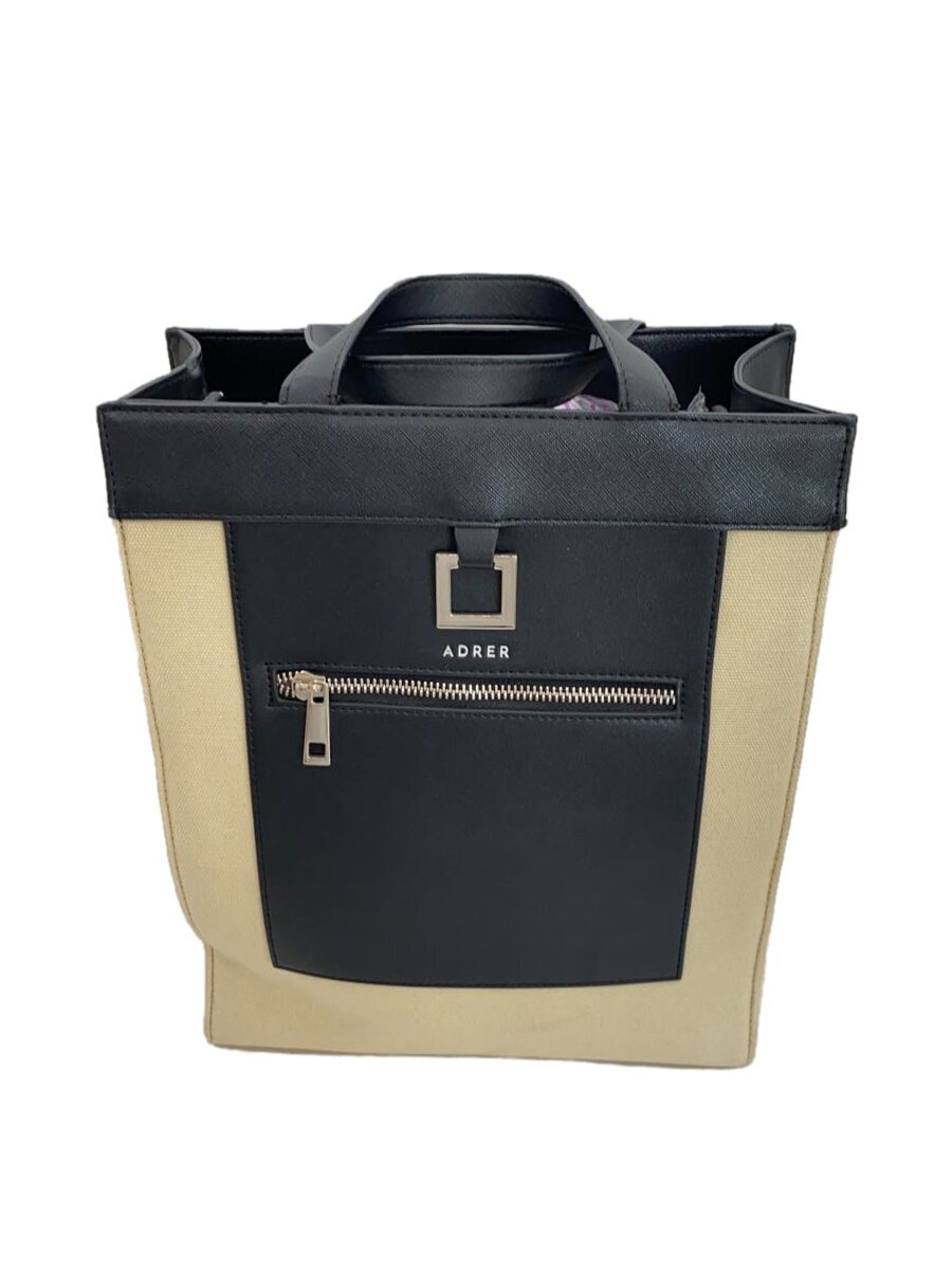 【中古】ADRER◆トートバッグ/--/BLK【バッグ】