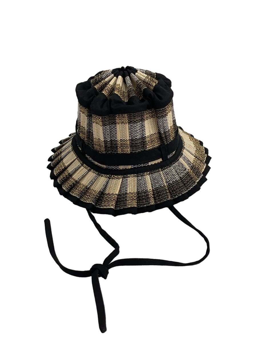 【中古】LORNA MURRAY◆カプリハット/L/BEG/チェック/レディース【服飾雑貨他】