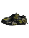 yÁzyohji yamamoto POUR HOMME22SS/COTTON NEWSPAPER PRINT YELLOW PAINT SNEAKER/BLKyV[Yz