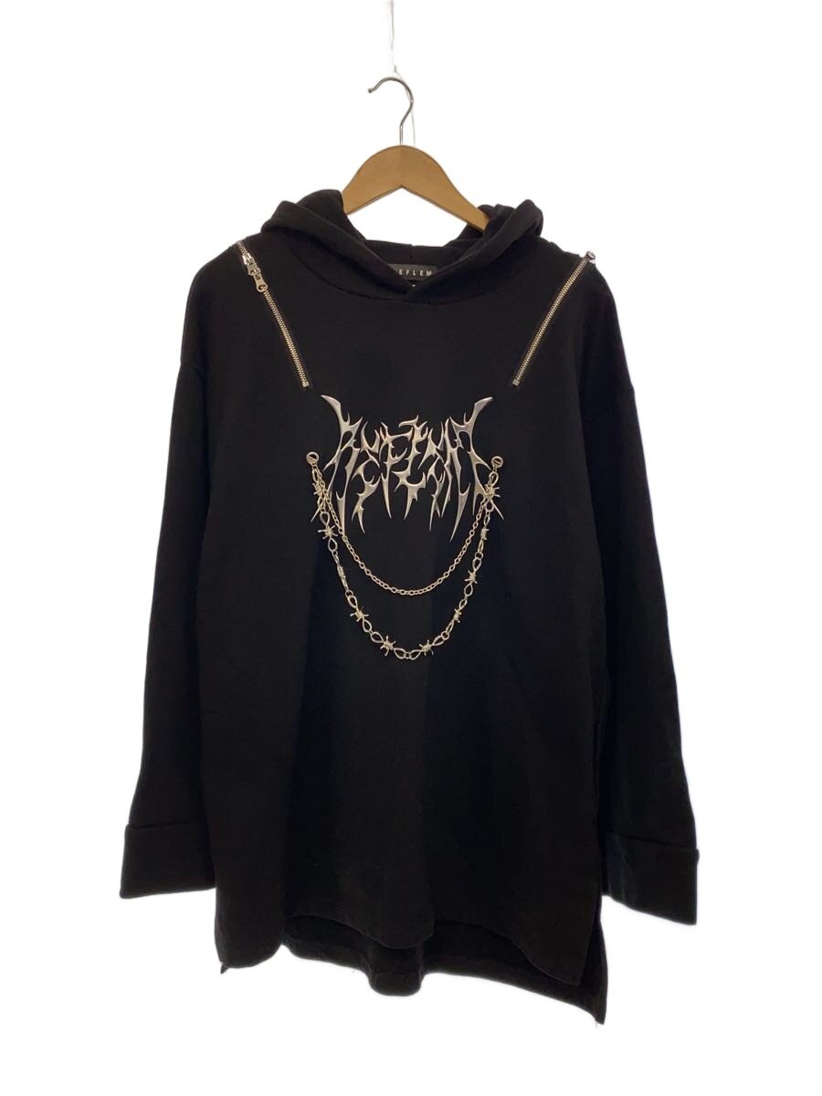 【中古】REFLEM◆パーカー/FREE/コットン/BLK/RF23-E21【レディースウェア】