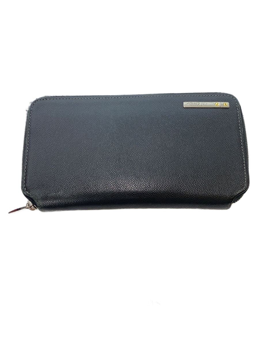 【中古】Cartier◆長財布/--/BLK/無地/�