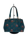【中古】COACH◆ハンドバッグ/レザー/ブル- シルバー/総柄/F11932【バッグ】
