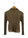 【中古】PLEATS PLEASE ISSEY MIYAKE◆長袖カットソー/3/ポリエステル/BRW/PP51-JK142【レディースウェア】