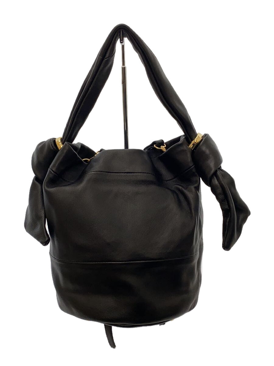 【中古】tov◆ショルダーバッグ/レザー/BLK/無地【バッグ】