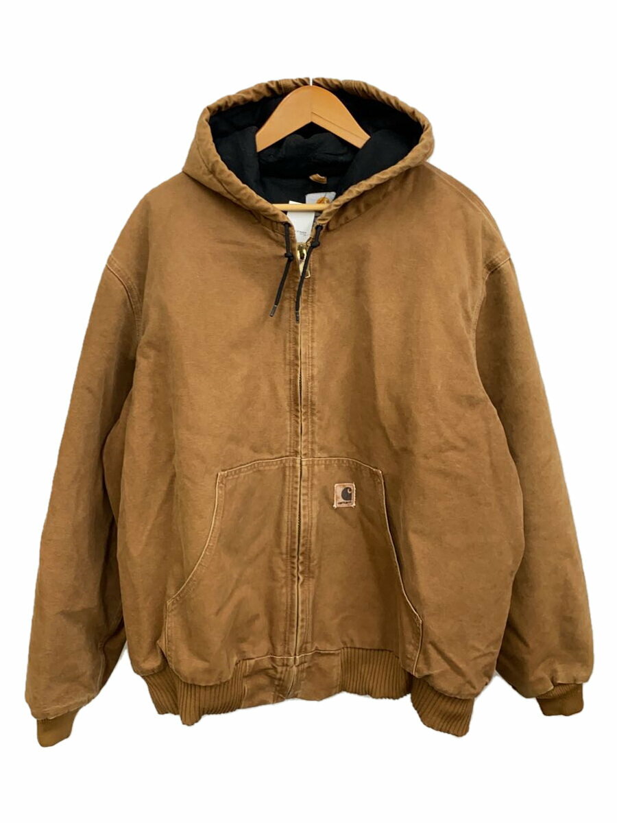 【中古】Carhartt◆アクティブジャケット/メキシコ製/XL/コットン/BRW/J130 BRN/フード破れ【メンズウェア】