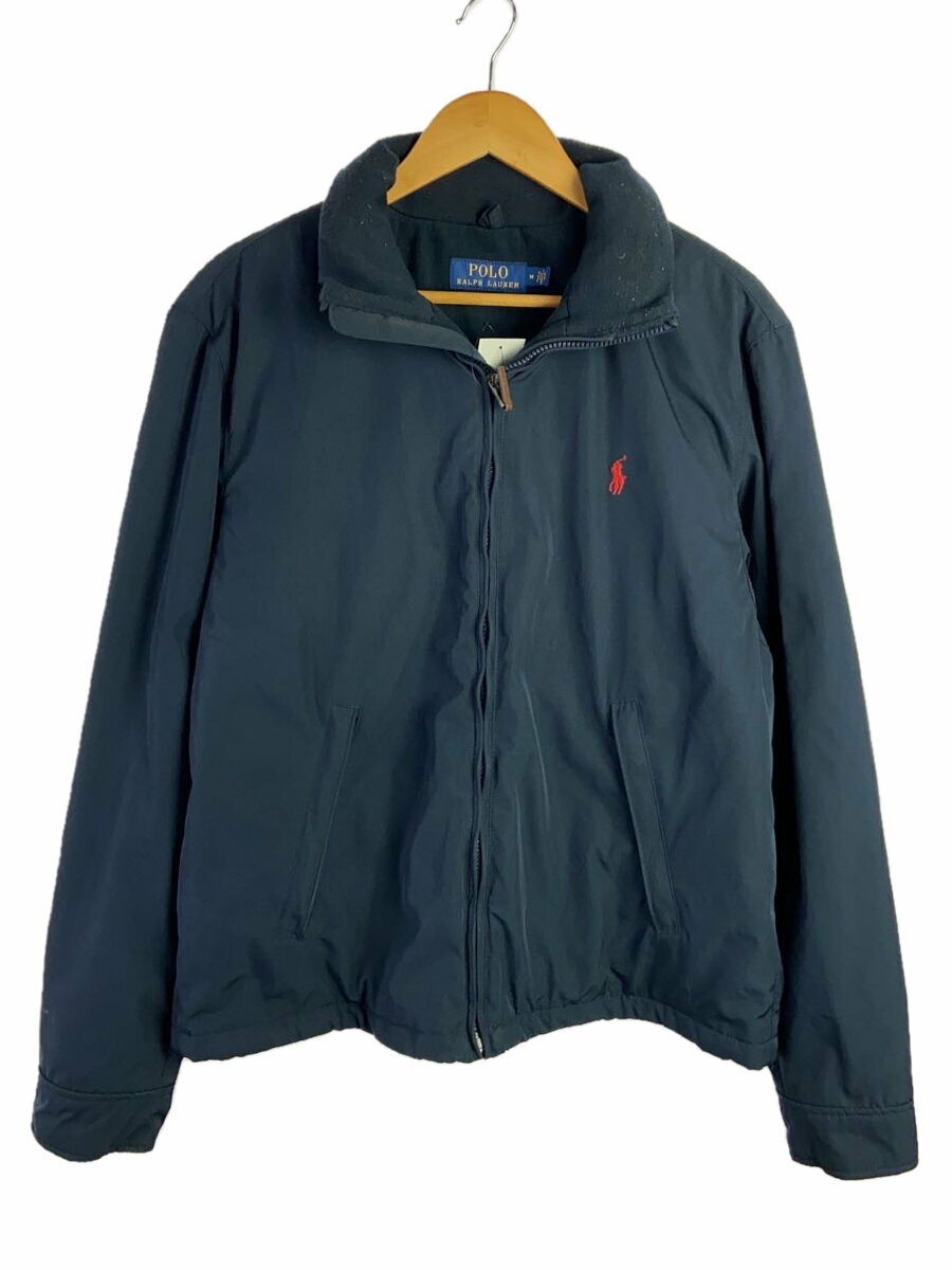 【中古】POLO RALPH LAUREN◆ダウンジャケット/M/ポリエステル/NVY/無地【メンズウェア】