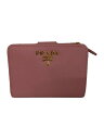 【中古】PRADA◆2ツ折サイフ/牛革/PNK/無地/レディース【服飾雑貨他】(4)